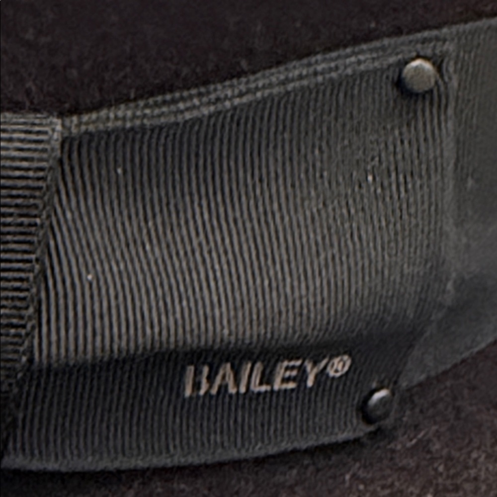 Bailey Of Hollywood Black Wool Jett Pork Pie Hat - Picture 2 of 7
